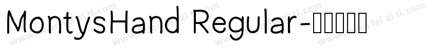MontysHand Regular字体转换